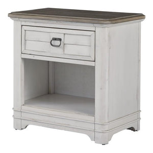 American Woodcrafters Meadowbrook 1-Drawer Nightstand Whitewash/Sand