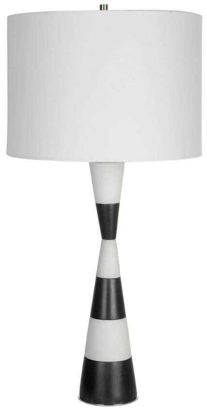 Uttermost Bandeau Black/White Table Lamp