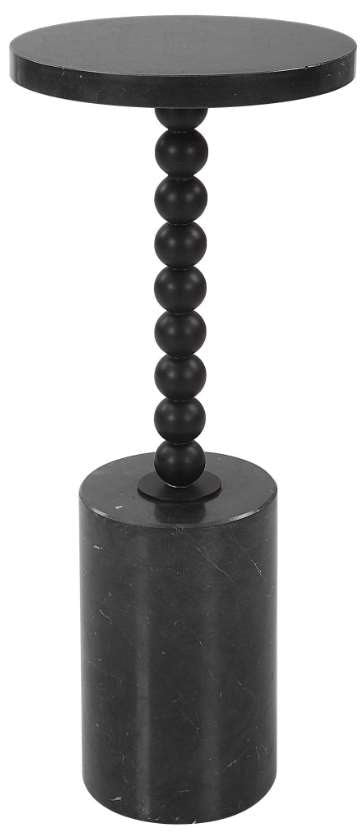Uttermost Bead Black Drink Table