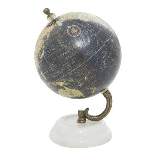 UMA Home Decor Black Marble Globe