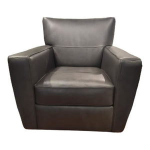Softline Caruso Slate Leather Swivel Chair