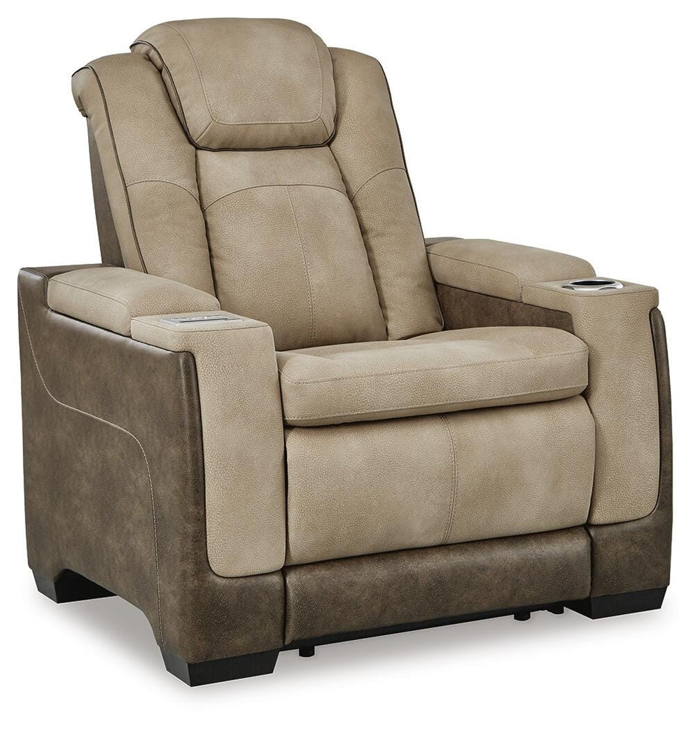 Next-Gen Zero Gravity P2 Durapella Dual-Power Adjustable Headrest Recliner with USB Sand