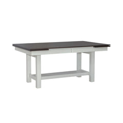 Liberty Furniture Brook Bay 5-Piece Carbon Grey/Textured White Finish Trestle Dining Table Set