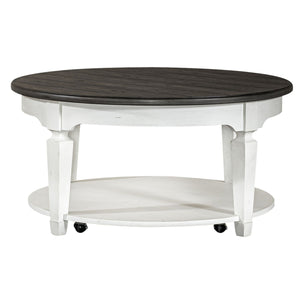 Liberty Furniture Allyson Park 3-Piece Wire Brushed White Occasional Table Set