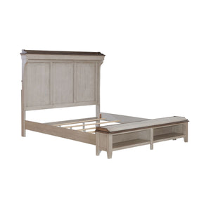 Liberty Furniture Ivy Hollow Weathered Linen King Mantle Storage Bed