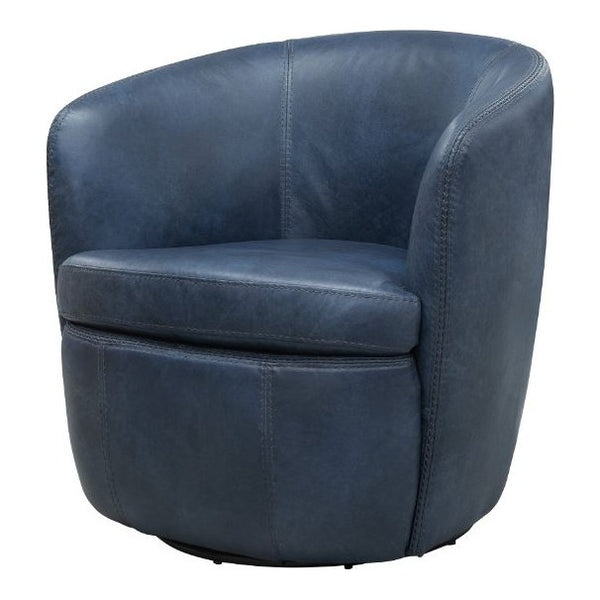 barolo swivel club chair in vintage navy