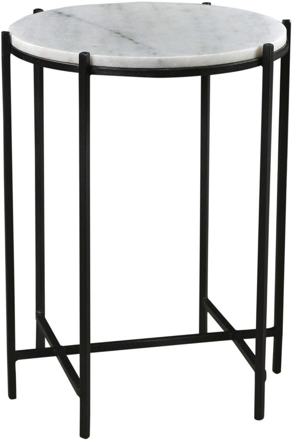 Crestview Bengal Manor Iron & Marble Accent Table
