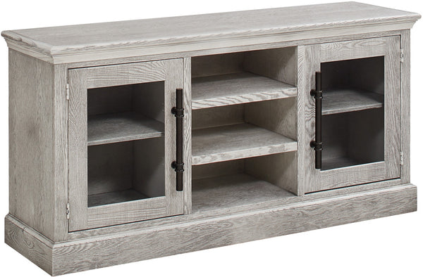 aspenhome manchester 66" tv console with 2-doors in smokey white