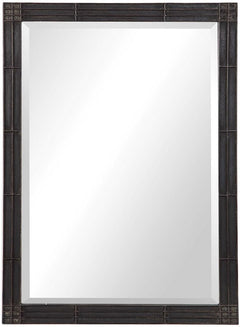 Uttermost Gower Aged Black Vanity Mirror