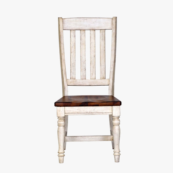 Napa Furniture Belmont Antique Linen & Timbered Brown Dining Side Chair