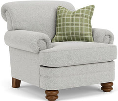 Flexsteel Bay Bridge Silver Fabric Glacier Chair