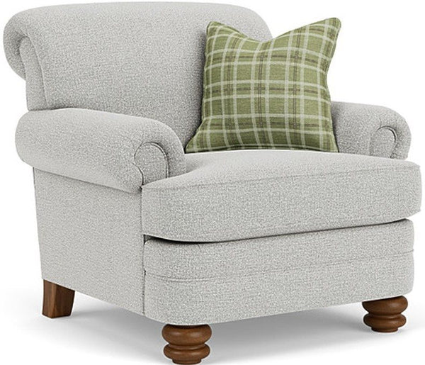 Flexsteel Bay Bridge Silver Fabric Glacier Chair