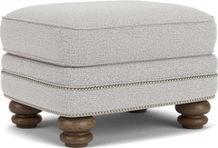 Flexsteel Bay Bridge Silver Glacier Ottoman