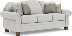 Flexsteel Bexley Rolled Arm Silver Driftwood Sofa