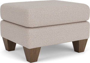Flexsteel Moxy Linen Ottoman with Square Legs