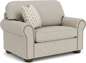 Flexsteel Preston Silver Driftwood Oversized Chair & a Half