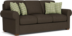 Flexsteel Randall Gray Steel Three-Cushion Sofa