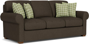 Flexsteel Randall Gray Steel Three-Cushion Sofa
