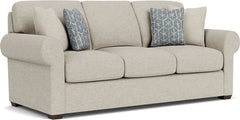 Flexsteel Randall Silver Driftwood Three-Cushion Sofa