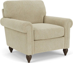 Flexsteel South Haven Antique Cream Rolled Arm Chair