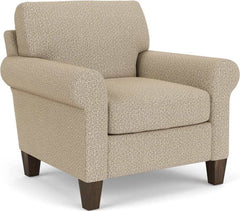 Flexsteel South Haven Rolled Arm Fossil Chair