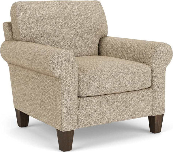 Flexsteel South Haven Rolled Arm Fossil Chair