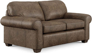Flexsteel Thornton Dark Brown Leather Loveseat