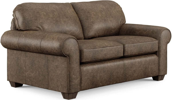 Flexsteel Thornton Dark Brown Leather Loveseat