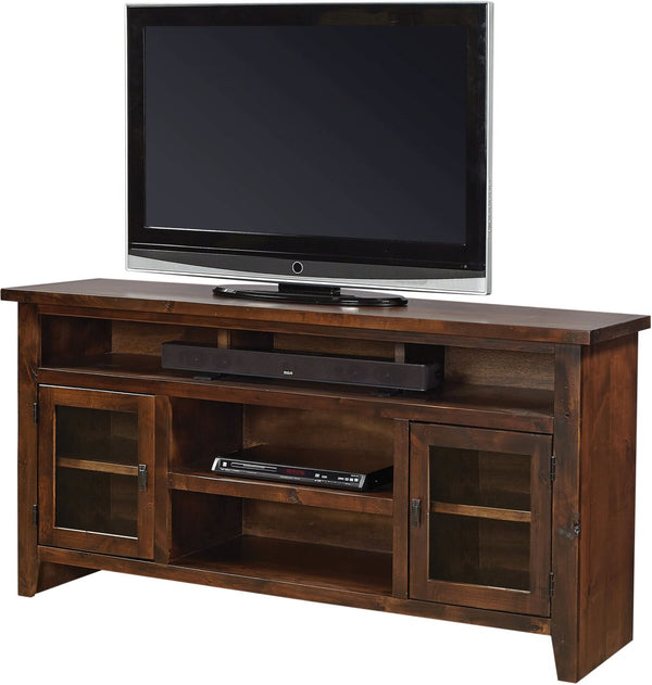 Aspenhome Alder Grove Tobacco 65 Inch TV Stand Console with Doors