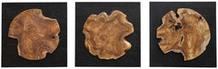 Uttermost Kolini 3-Piece Black/Brown Wall Decor Set