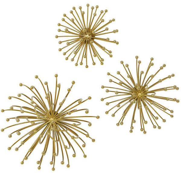 Uttermost Aga 3-Piece Gold Wall Decor Set