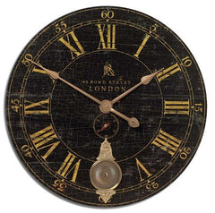 Uttermost Bond Street 30 Inch Black Wall Clock