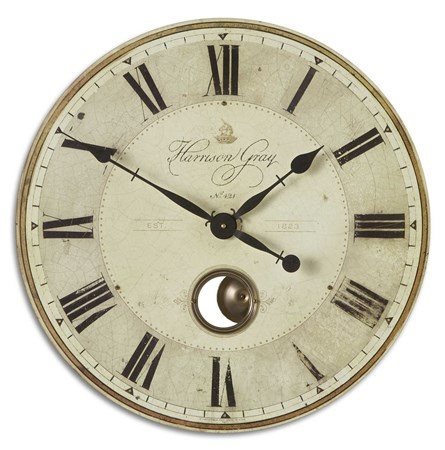 Uttermost Harrison Gray 23 Inch Clock