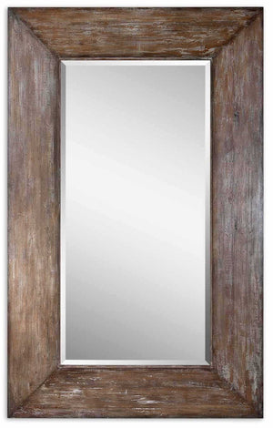 Uttermost Langford Antique Hickory Large Wood Mirror