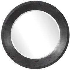Uttermost Frazier Oxidized Metal Round Industrial Mirror