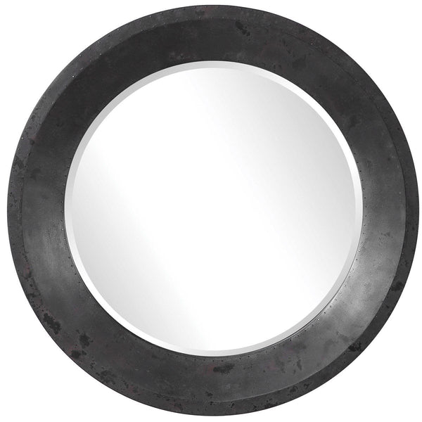 Uttermost Frazier Oxidized Metal Round Industrial Mirror