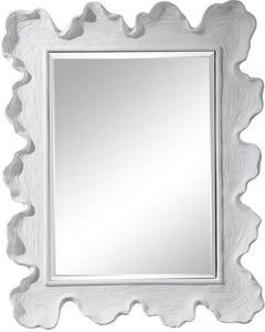 Uttermost Sea Coral White Coastal Mirror