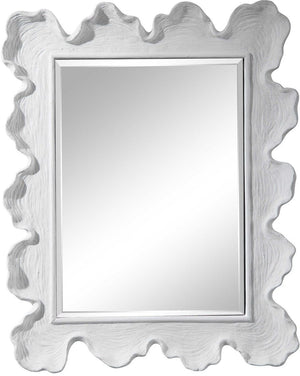 Uttermost Sea Coral White Coastal Mirror