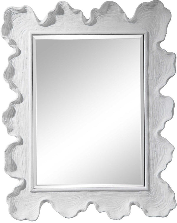 Uttermost Sea Coral White Coastal Mirror
