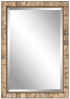 Uttermost Cocos Dark Gold Coconut Shell Mirror