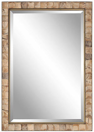 Uttermost Cocos Dark Gold Coconut Shell Mirror