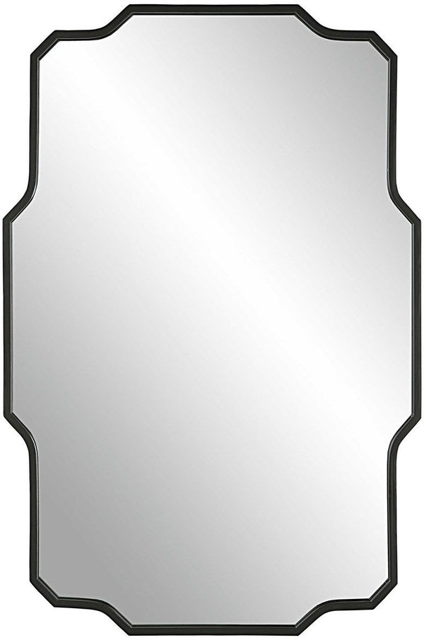 Uttermost Casmus Matte Black Iron Wall Mirror