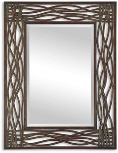 Uttermost Dorigrass Mocha Brown Metal Mirror