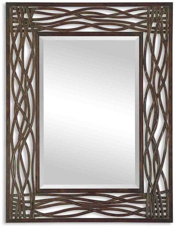 Uttermost Dorigrass Mocha Brown Metal Mirror