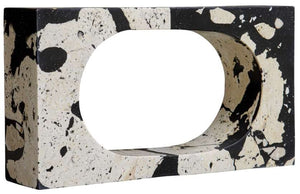 Uttermost Nouveau Black/White Coral Stone Sculpture