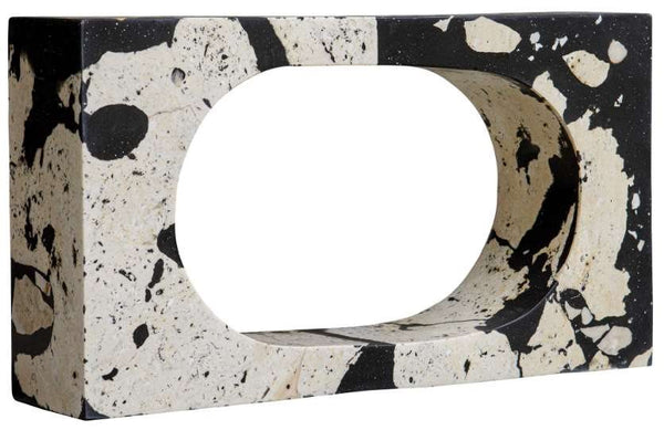 Uttermost Nouveau Black/White Coral Stone Sculpture
