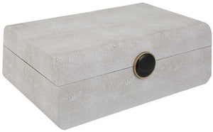 Uttermost Lalique White Shagreen Box