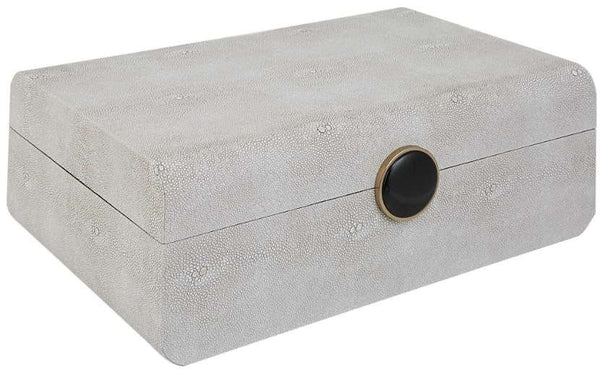 Uttermost Lalique White Shagreen Box