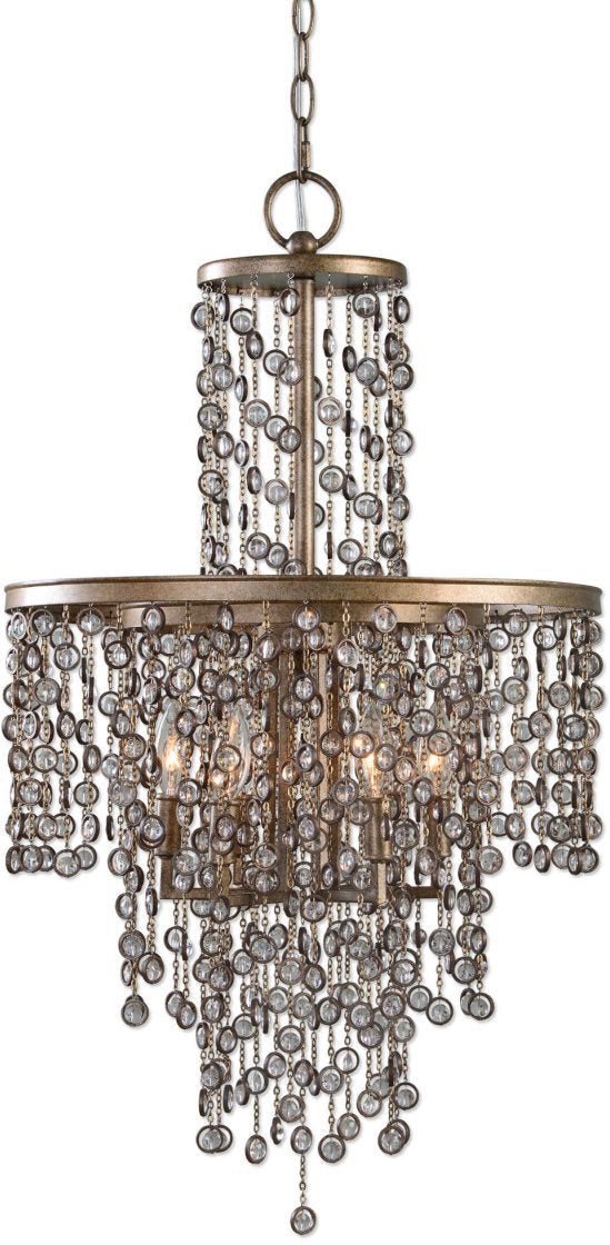 Uttermost Valka 6-Light Silver Crystal Chandelier