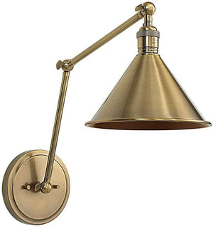 Uttermost Exeter 1-Light Antique Brass Adjustable Sconce